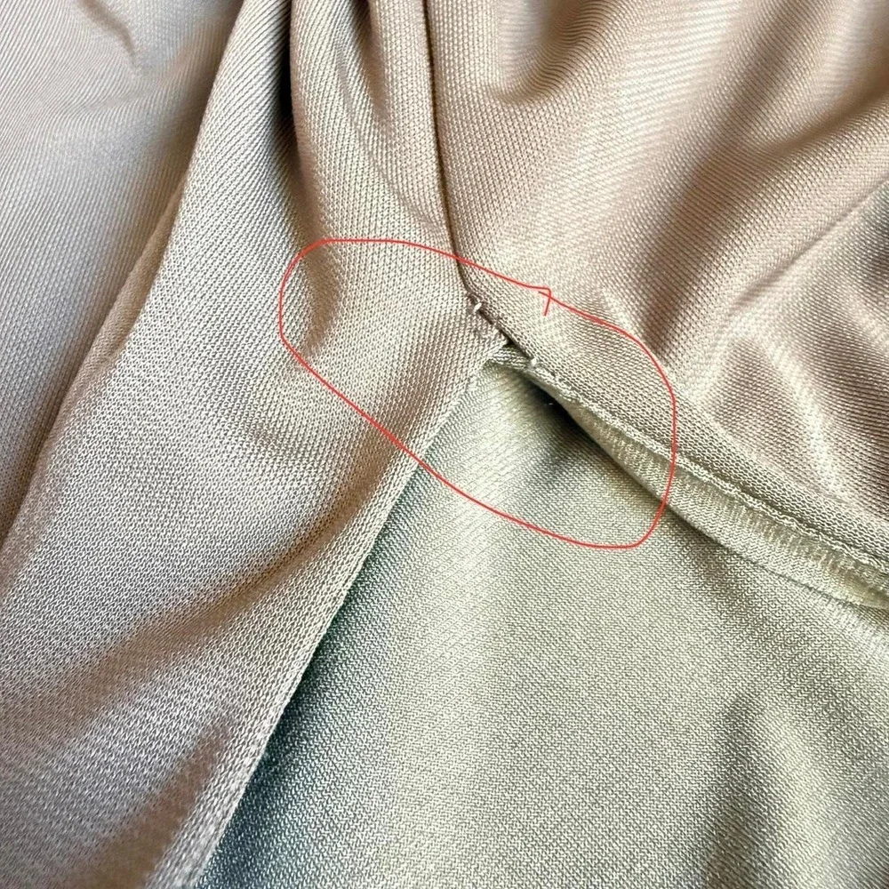 Club L London Olive Plunge-Neck Maxi Dress With Knot-Detail And Open-Back